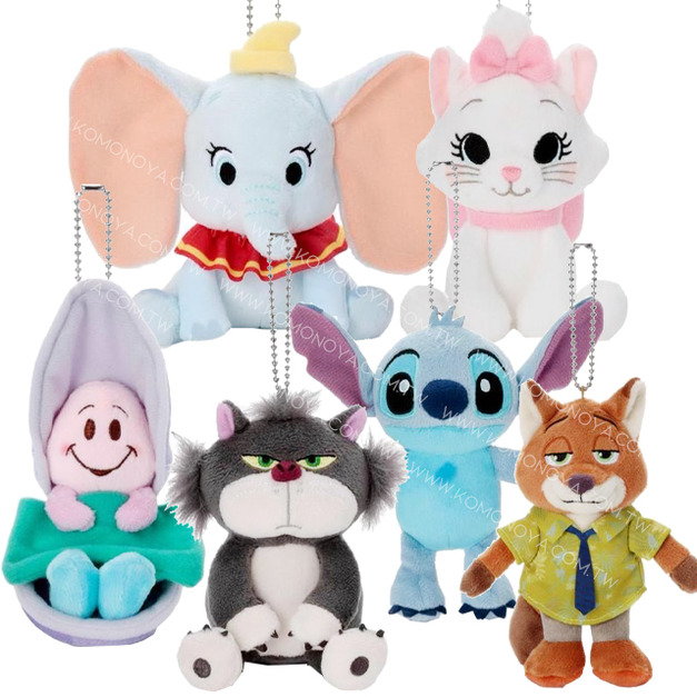 Disney 迪士尼 絨毛吊飾娃娃 (全身款) 瑪麗貓 小飛象 牡蠣寶寶 史迪奇 路西法 尼克