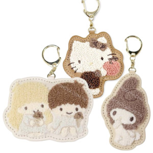 Sanrio 三麗鷗 皮革刺繡鑰匙圈 (復古款) Kitty 雙子星 美樂蒂