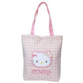 Sanrio 三麗鷗 Hello Kitty 手提肩背兩用手提包 (千鳥格)_6