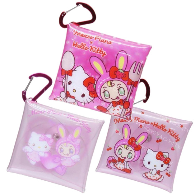 Mezzo Piano x Hello Kitty 透明小物收納包附登山扣
