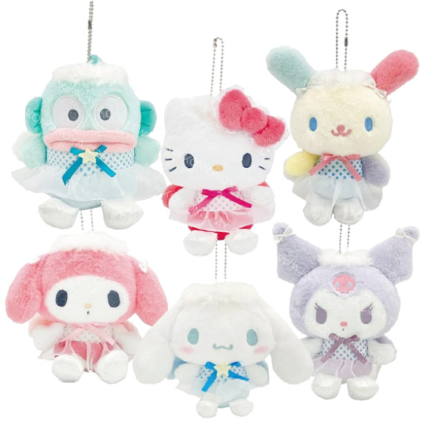 Sanrio 三麗鷗 絨毛吊飾娃娃 (天使芭蕾) Kitty 美樂蒂 酷洛米 大耳狗 人魚漢頓 花小兔