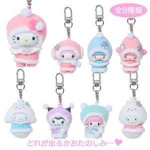 Sanrio 三麗鷗 植絨公仔吊飾 全套8入盲盒 (冬日造型)