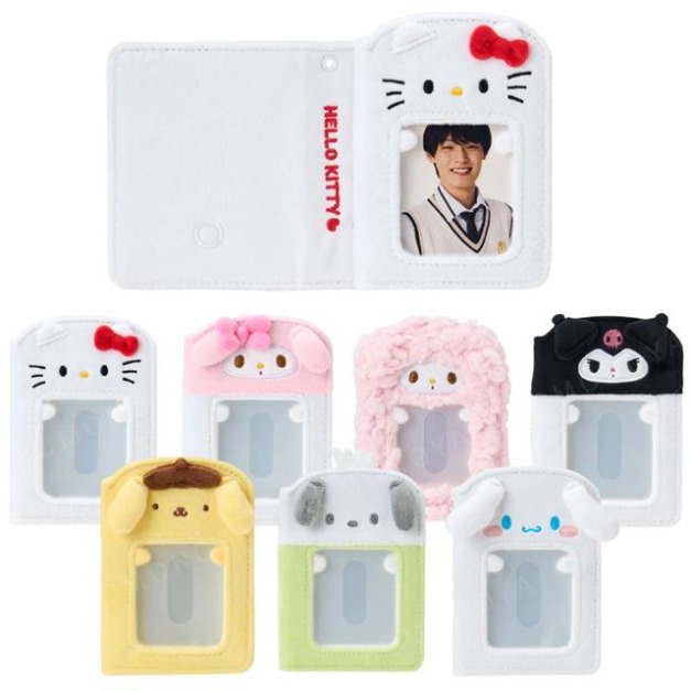 ▲特價 Sanrio 三麗鷗 絨毛造型照片收納本 (偶像應援) Kitty 美樂蒂 大耳狗 酷洛米