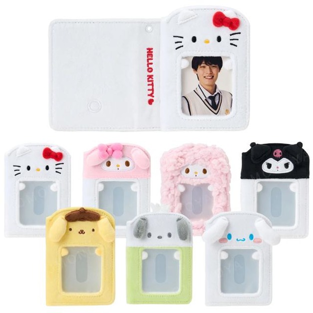 ▲特價 Sanrio 三麗鷗 絨毛造型照片收納本 (偶像應援) Kitty 美樂蒂 大耳狗 酷洛米