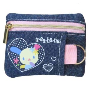 Sanrio 三麗鷗  花小兔 丹寧牛仔布票卡零錢包 (小花款)