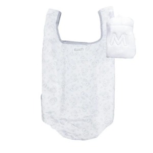 Sanrio 三麗鷗 Hello Kitty 環保購物袋附造型收納包 (純白蝴蝶結款)