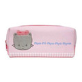 Sanrio 三麗鷗 方形雙拉鍊筆袋 (刺繡大臉款) 巧克貓 Nya Ni Nyu Ne Nyon_3