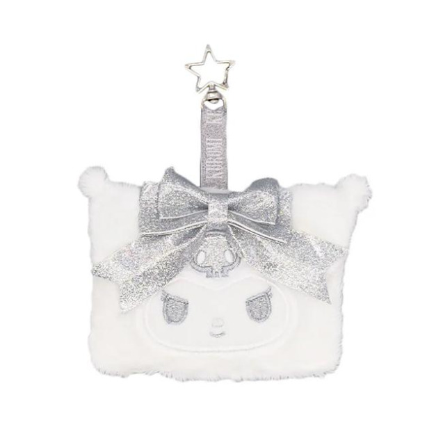 Sanrio 三麗鷗 酷洛米 絨毛造型票卡套 (銀緞帶款)