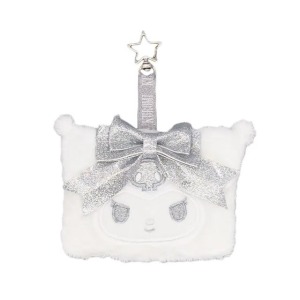 Sanrio 三麗鷗 酷洛米 絨毛造型票卡套 (銀緞帶款)