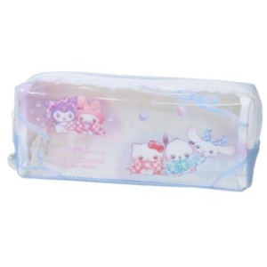 Sanrio 三麗鷗 大集合 方形窗口拉鍊筆袋 (緞帶款)