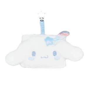 Sanrio 三麗鷗 大耳狗 絨毛造型票卡套 (藍羽毛款)