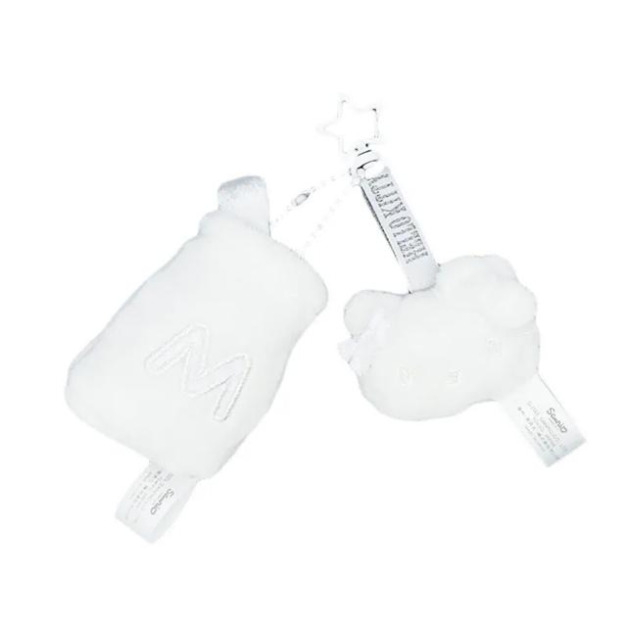 Sanrio 三麗鷗 Hello Kitty 絨毛造型玩偶吊飾 (純白蝴蝶結款)