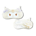 Sanrio 三麗鷗 絨毛造型眼罩 (冬季白色款) Kitty 美樂蒂 酷洛米 大耳狗_4