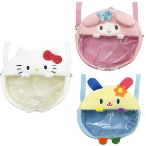 Sanrio 三麗鷗 透明窗口手提肩背兩用包 (大臉款) Kitty 美樂蒂 花小兔