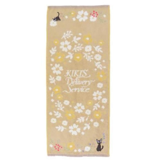 宮崎駿 魔女宅急便 34x80cm 棉質長毛巾 (花圈款)