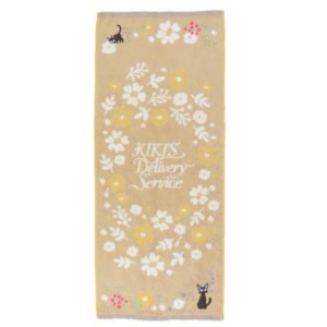 宮崎駿 魔女宅急便 34x80cm 棉質長毛巾 (花圈款)