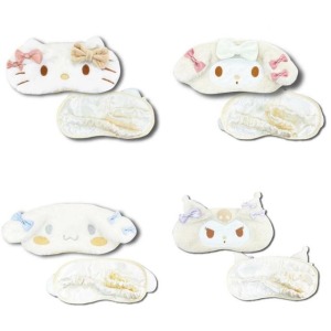 Sanrio 三麗鷗 絨毛造型眼罩 (冬季白色款) Kitty 美樂蒂 酷洛米 大耳狗