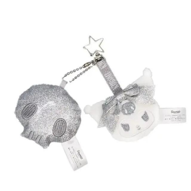 Sanrio 三麗鷗 酷洛米 絨毛造型玩偶吊飾 (銀緞帶款)
