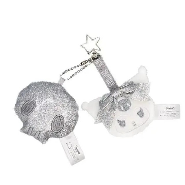 Sanrio 三麗鷗 酷洛米 絨毛造型玩偶吊飾 (銀緞帶款)