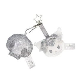 Sanrio 三麗鷗 酷洛米 絨毛造型玩偶吊飾 (銀緞帶款)