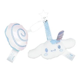 Sanrio 三麗鷗 大耳狗 絨毛造型玩偶吊飾 (藍羽毛款)