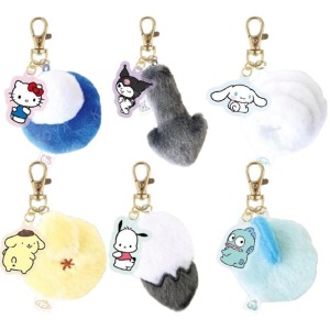 Sanrio 三麗鷗 絨毛造型吊飾 (尾巴款) Kitty 酷洛米 大耳狗 布丁狗