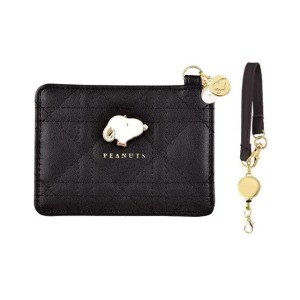 史努比 皮質伸縮票卡夾 (黑大頭款)