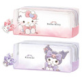 Sanrio 三麗鷗 皮質方形拉鍊筆袋 (緞帶款) Kitty 酷洛米