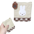 米飛兔 棉質扁平拉鍊零錢包 (格紋款)_1