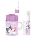 Sanrio 三麗鷗 美樂蒂 酷洛米 牙刷杯組 (粉紫貼臉款)_1