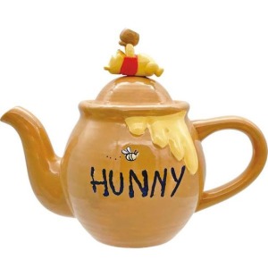 迪士尼 小熊維尼 陶瓷造型茶壺 550ml (棕蜂蜜罐款)