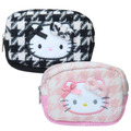 Sanrio 三麗鷗 Hello Kitty 方形化妝包 (千鳥格)