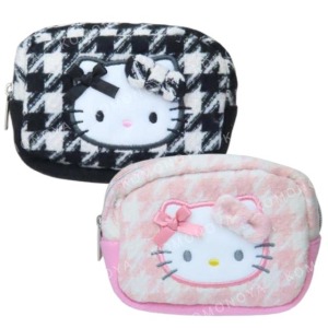 Sanrio 三麗鷗 Hello Kitty 方形化妝包 (千鳥格)