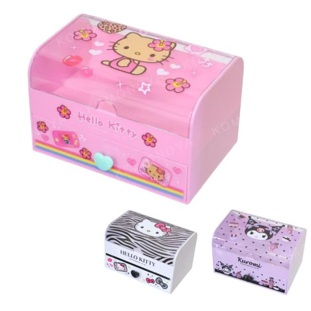Sanrio 三麗鷗 透明棚蓋收納盒 Kitty 酷洛米