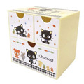 Sanrio 三麗鷗 桌上型三抽收納盒 (貓貓俱樂部) 喵喵家族 巧克貓_3