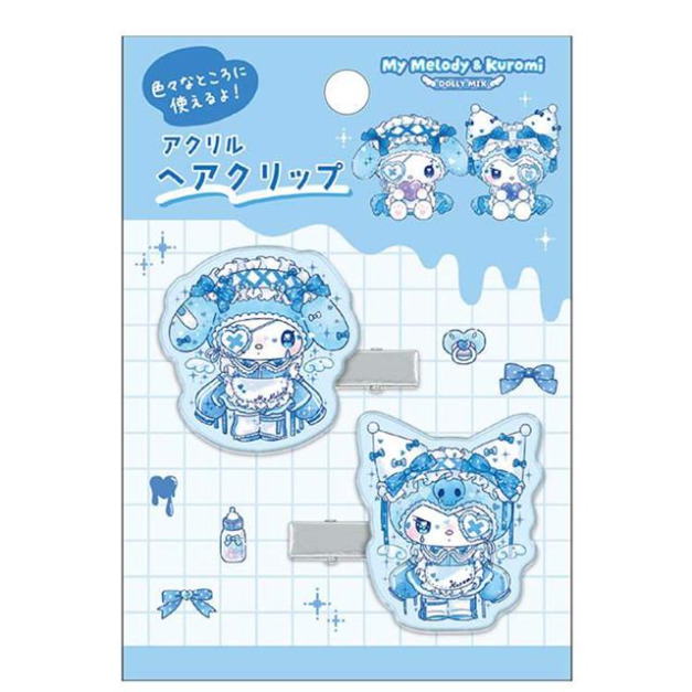 Sanrio 三麗鷗 x Dolly Mix 壓克力造型髮夾2入組 (機械天使)