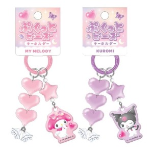 Sanrio 三麗鷗 壓克力造型二連鑰匙圈 (愛心款) 美樂蒂 酷洛米