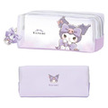 Sanrio 三麗鷗 皮質方形拉鍊筆袋 (緞帶款) Kitty 酷洛米_2