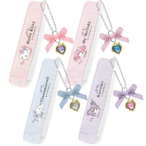 Sanrio 三麗鷗 兩用折疊梳附吊飾 (緞帶款) Kitty 美樂蒂 大耳狗 酷洛米