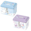 Sanrio 三麗鷗 史努比 迪士尼 迷你鐵製存錢筒附鎖頭 (格紋款) Kitty 大耳狗_2