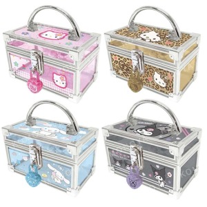 Sanrio 三麗鷗 透明手提收納盒附鎖 Kitty 酷洛米 大耳狗