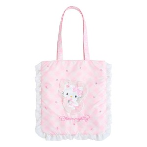 ▲特價【限購】Sanrio 三麗鷗 Charmmy Kitty 荷葉邊造型直式肩背袋 (格紋緞帶)