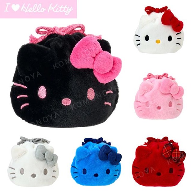 ▲特價【限購】Sanrio 三麗鷗 Hello Kitty 絨毛造型束口袋 (I Love Hello Kitty)