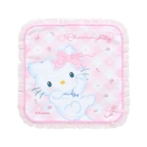 ▲預購特價【限購】Sanrio 三麗鷗 Charmmy Kitty 棉質方巾 25x25cm (格紋緞帶)