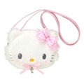 ▲預購特價【限購】Sanrio 三麗鷗 Charmmy Kitty 絨毛造型斜背包 (格紋緞帶)