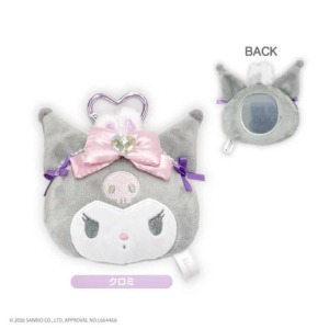 【預購1/22結單】▲特價 Kiddy Land x Sanrio 酷洛米 絨毛隨身鏡掛飾 (Bunnies Ballerina)
