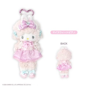 【預購1/22結單】▲特價 Kiddy Land x Sanrio Piano 愛心扣環長腿玩偶吊飾 (Bunnies Ballerina)