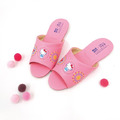 Sanrio 三麗鷗 Hello Kitty 皮質室內拖鞋 24-26cm (粉煙火)