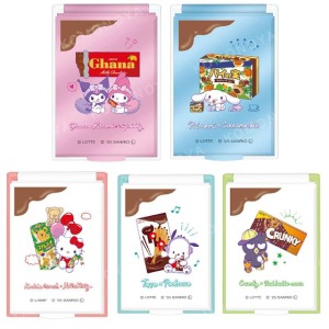 Sanrio 三麗鷗 x 樂天 塑膠方形隨身鏡 Kitty 大耳狗 美樂蒂 帕恰狗