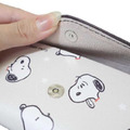 史努比 扣式眼鏡盒附拭鏡布 (白/棕款)_4